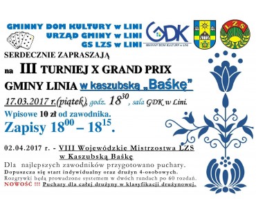 III Turniej X Grand Prix Gminy Linia w Kaszubską Baśkę
