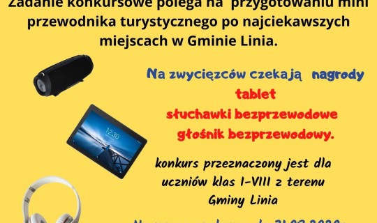 Konkurs "Mój przewodnik po najciekawszych miejscach w gminie Linia"