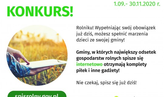Konkurs - Powszechny spis rolny