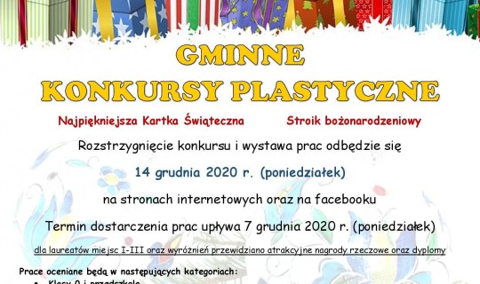 Gminne konkursy plastyczne o tematyce bożonarodzeniowej