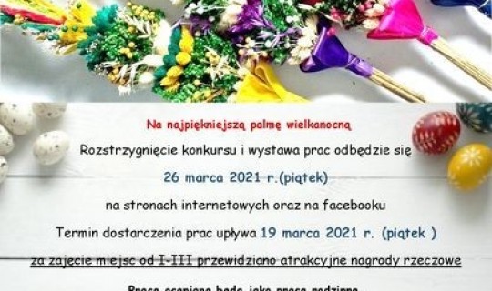 Gminne konkursy plastyczne o tematyce wielkanocnej