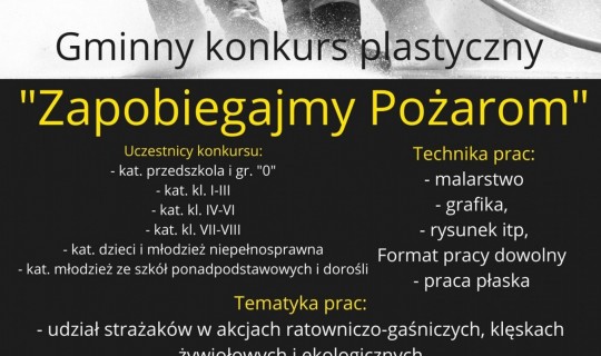 Konkurs plastyczny "Zapobiegamy pożarom"
