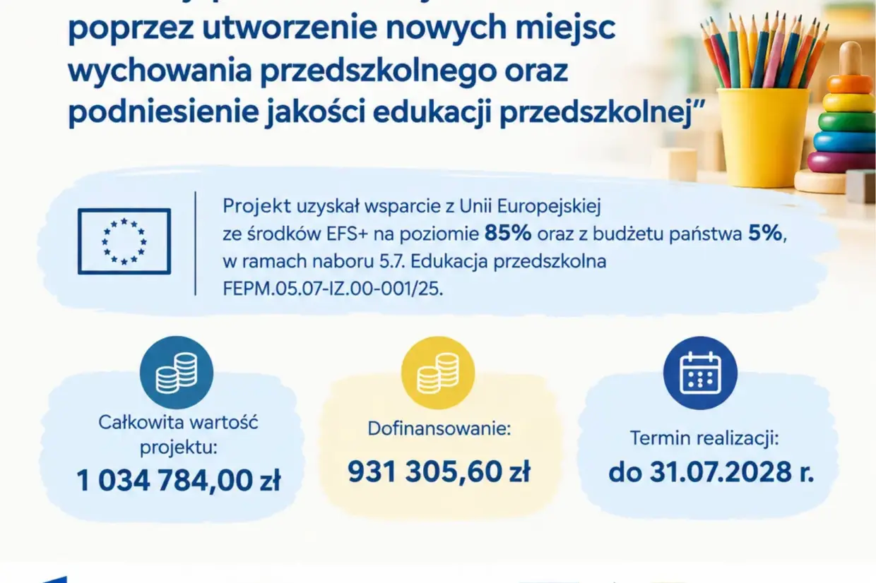 Umowa na zwiększenie dostępności edukacji przedszkolnej w OWP Linia poprzez utworzenie nowych miejsc wychowania przedszkolnego oraz podniesienie jakości edukacji przedszkolnej podpisana !