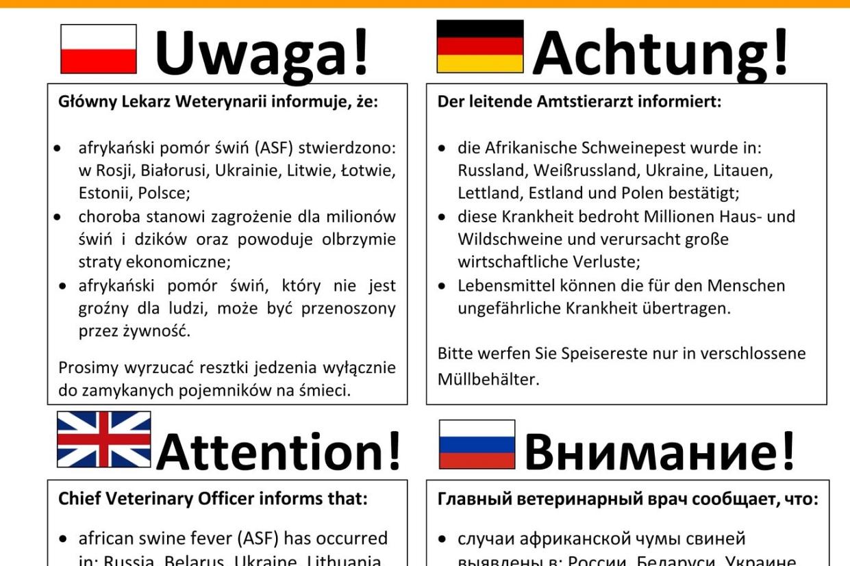 GŁÓWNY LEKARZ WETERYNARII INFORMUJE!