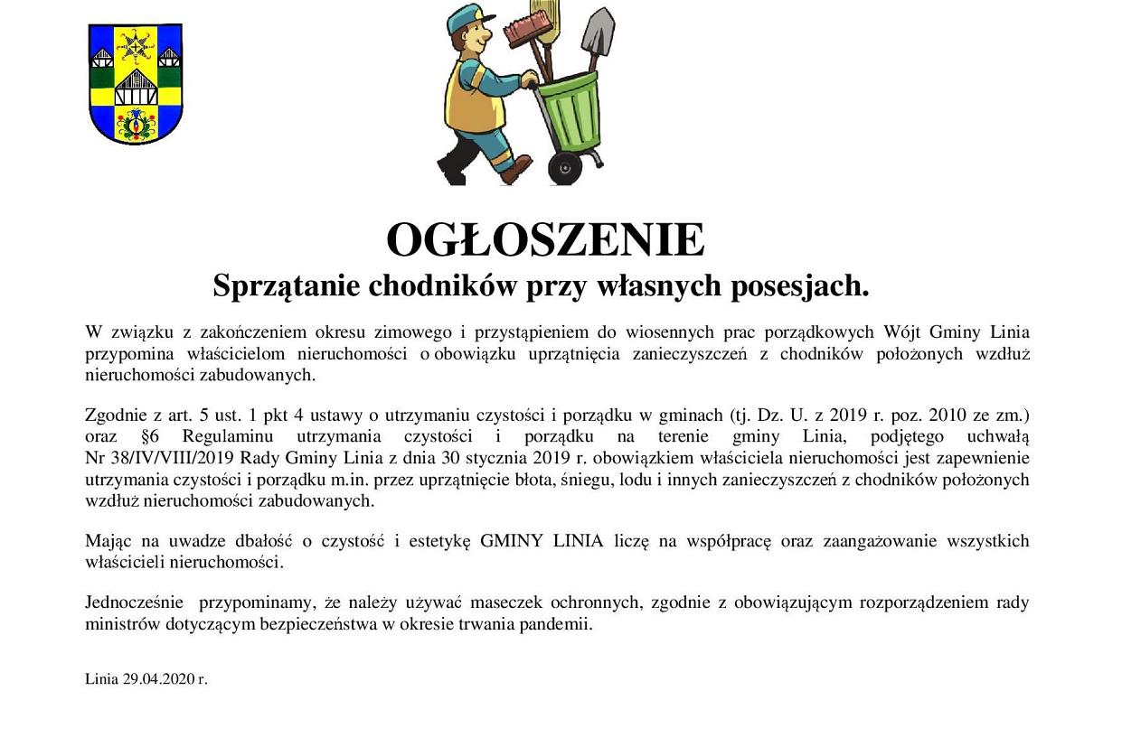 Utrzymanie czystości w Gminie Linia