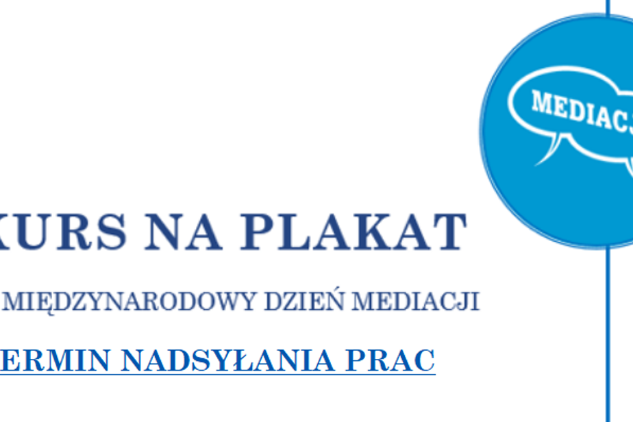 Konkurs dla młodzieży na plakat promujący Międzynarodowy Dzień Mediacji