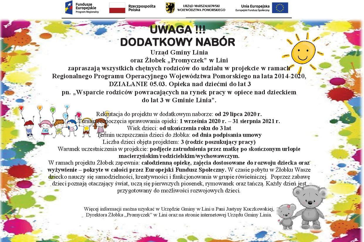 Dodatkowy nabór do Żłobka Promyczek