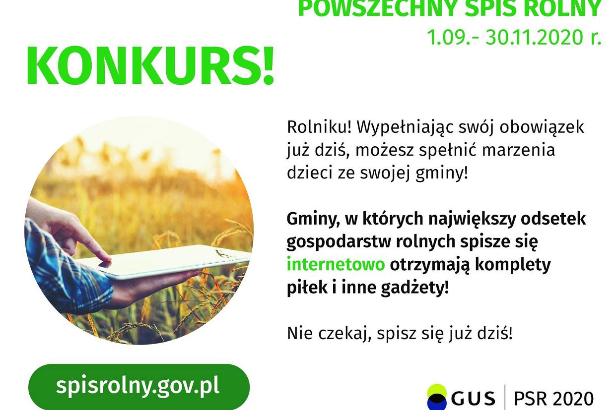 Konkurs - Powszechny spis rolny