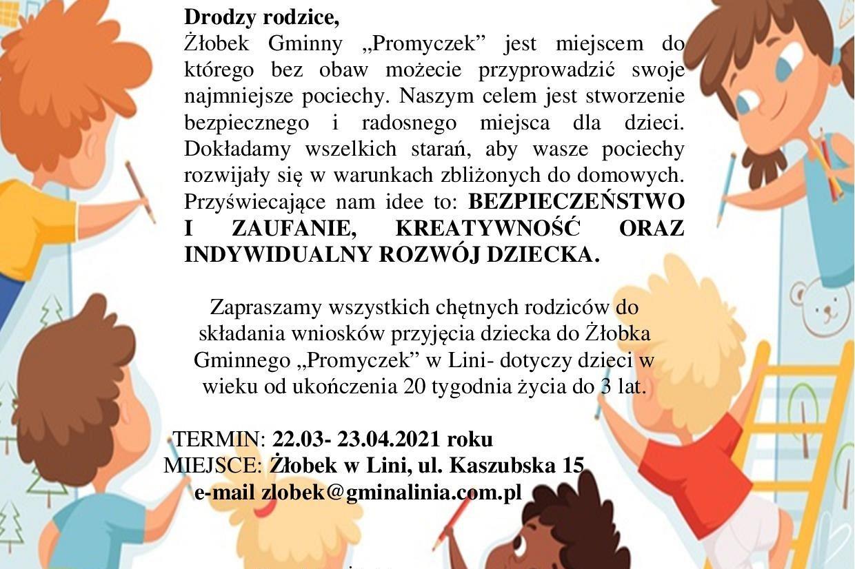 Rekrutacja do żłobka na rok szkolny 2021/2022