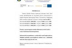 Informacja o wydawaniu paczek żywnościowych