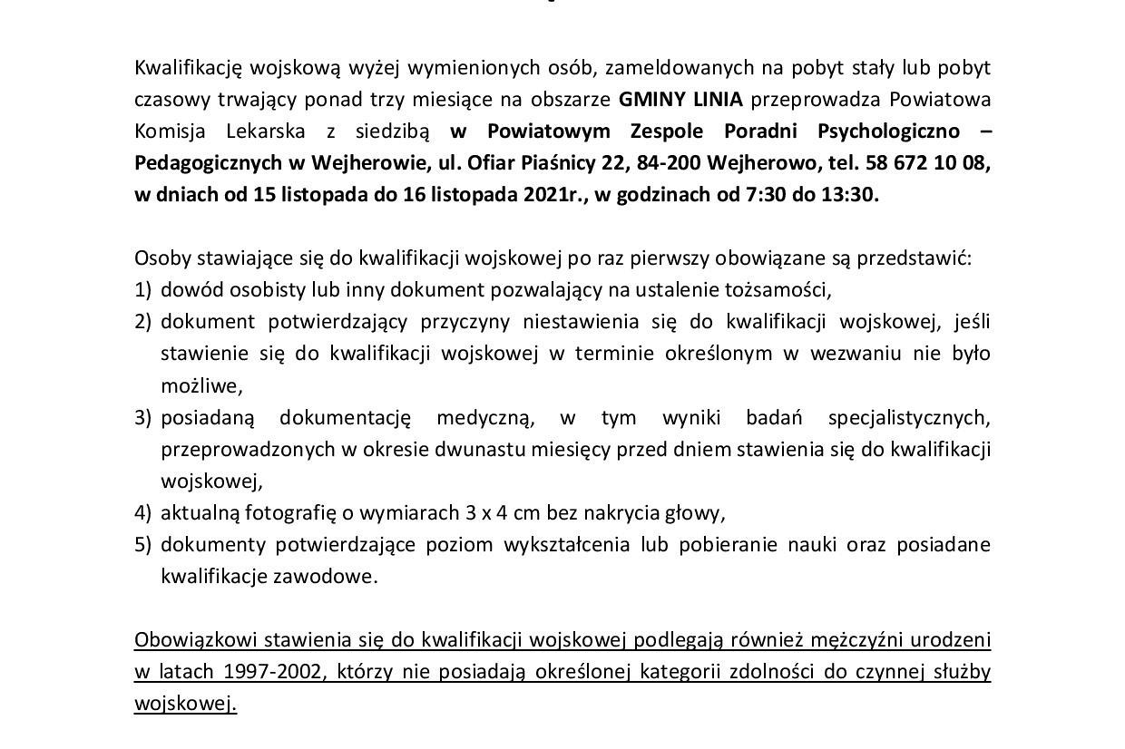 Kwalifikacja wojskowa 2021