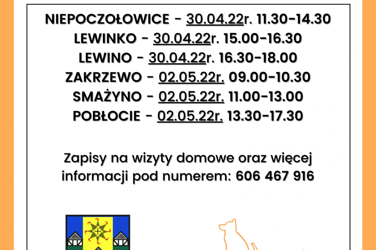 Szczepienia przeciwko wściekliźnie na terenie Gminy Linia