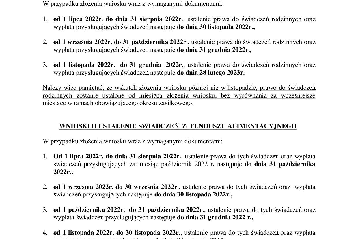 NOWY OKRES ZASIŁKOWY 2022/2023 - ŚWIADCZENIA RODZINNE
