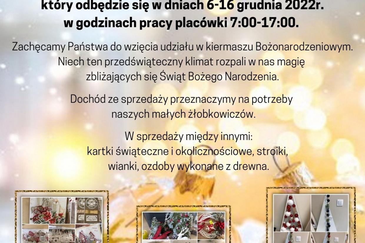 Kiermasz Bożonarodzeniowy w żłobku Promyczek