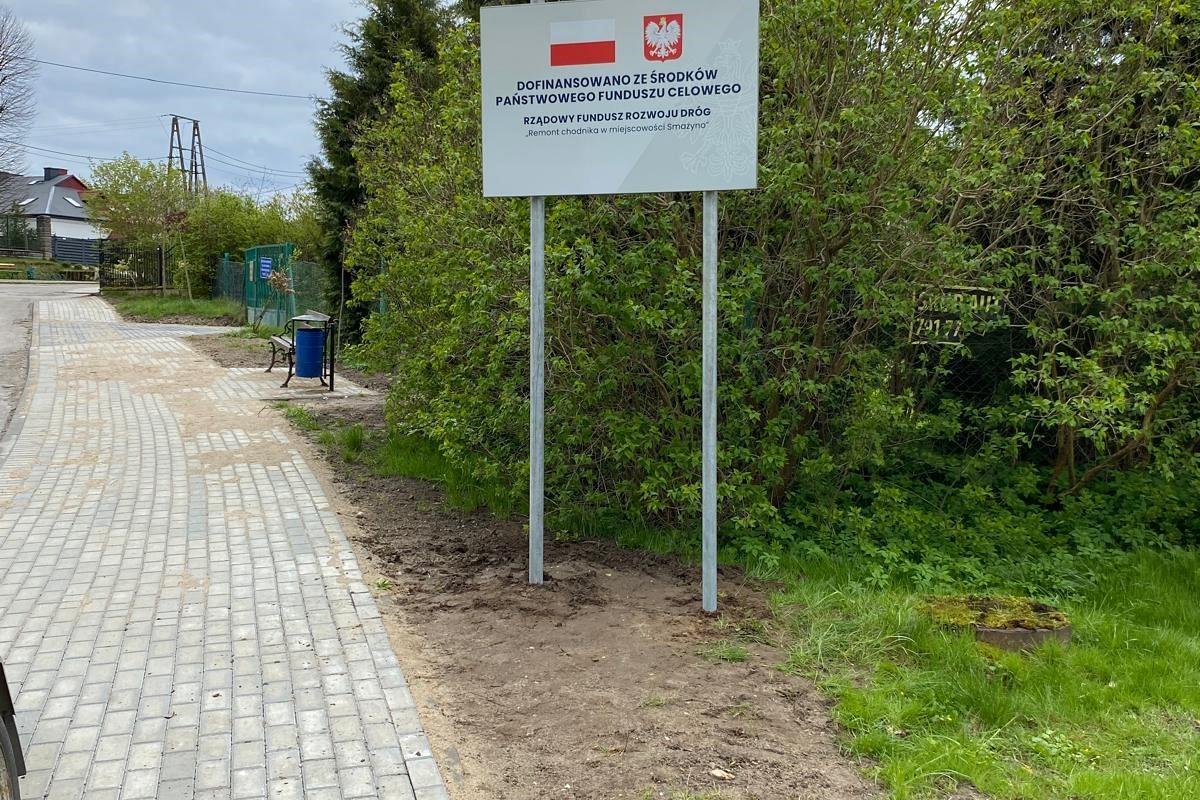 Nowy chodnik w Smażynie już gotowy !