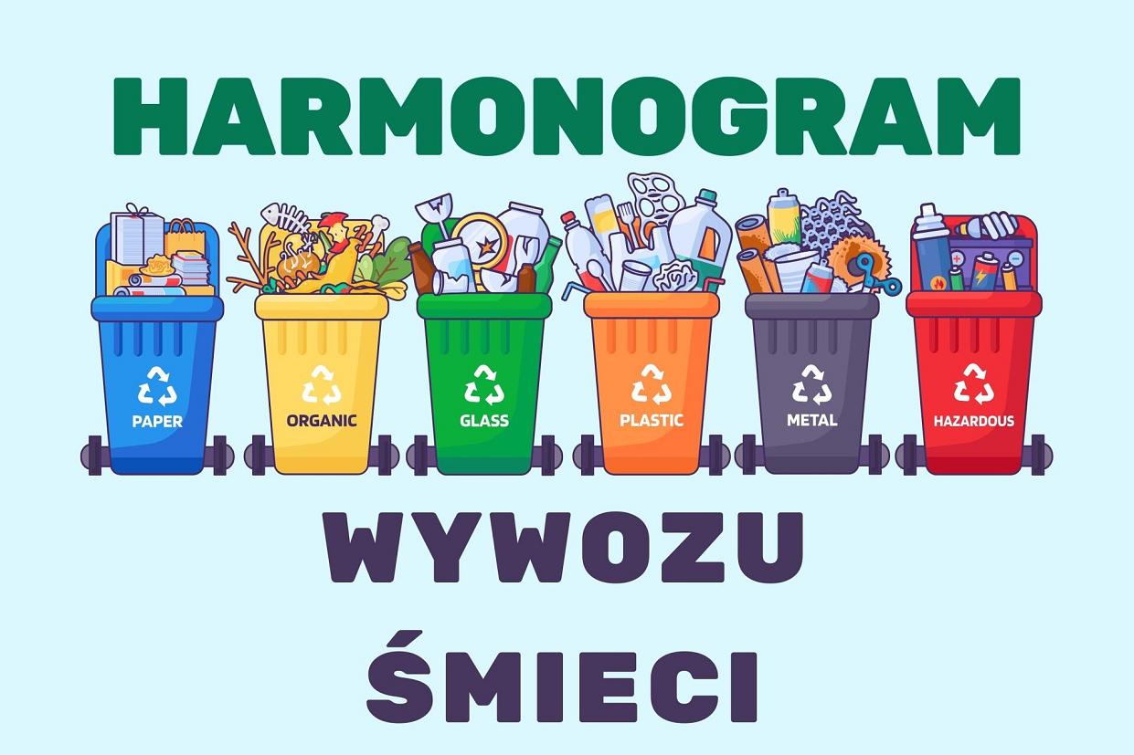 Harmonogram wywozu śmieci na 2026 rok