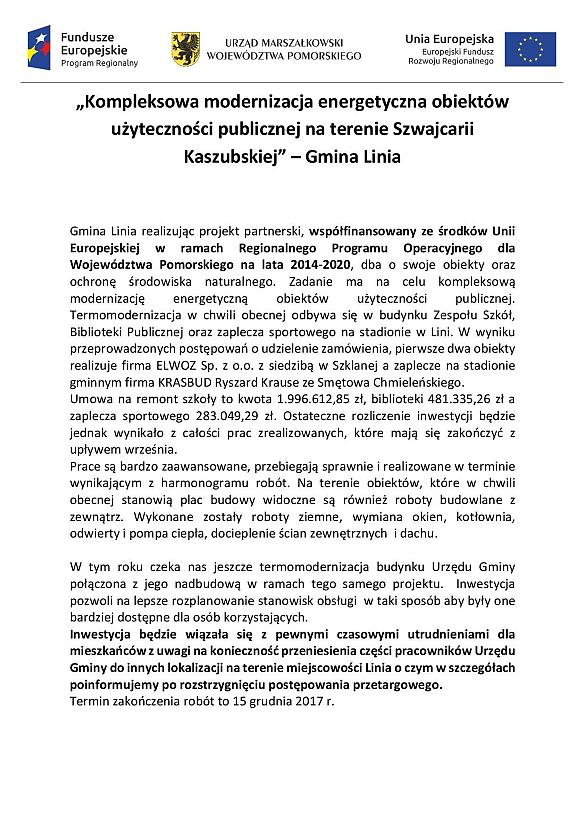 Kompleksowa modernizacja energetyczna obiektów użyteczności publicznej