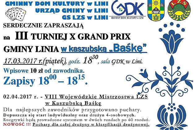 III Turniej X Grand Prix Gminy Linia w Kaszubską Baśkę