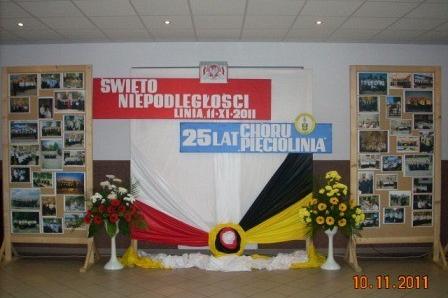 Dekoracja na 25-lecie Chóru Pięciolinia