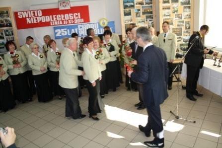 Chór Pięciolinia podczas uroczystości jubileuszowych