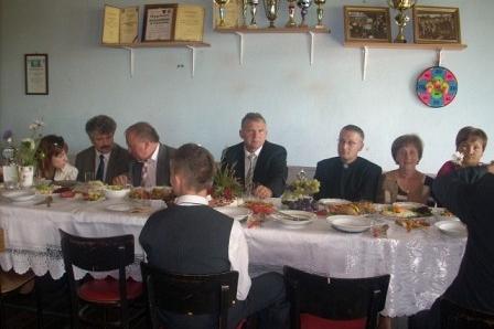 Podczas dożynek w Tawęcinie.
