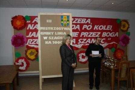 III Mistrzostwa Gminy Linia w Szachach 11.11.2009r.