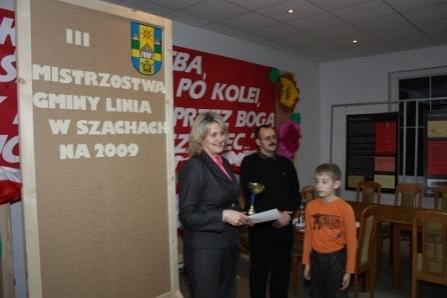 III Mistrzostwa Gminy Linia w Szachach 11.11.2009r.
