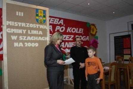 III Mistrzostwa Gminy Linia w Szachach 11.11.2009r.