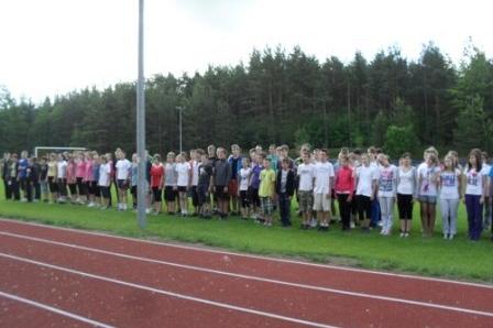 Mistrzostwa Gminy Linia w czwórboju lekkoatletycznym szkół podstawowych i gimnazjalnych 14-15.06.2012r.
