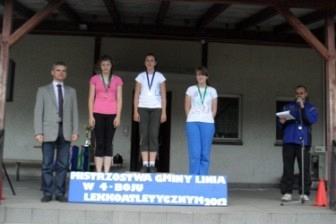 Mistrzostwa Gminy Linia w czwórboju lekkoatletycznym szkół podstawowych i gimnazjalnych 14-15.06.2012r.