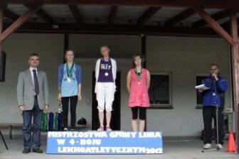 Mistrzostwa Gminy Linia w czwórboju lekkoatletycznym szkół podstawowych i gimnazjalnych 14-15.06.2012r.