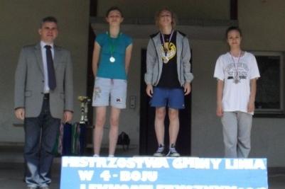 Mistrzostwa Gminy Linia w czwórboju lekkoatletycznym szkół podstawowych i gimnazjalnych 14-15.06.2012r.