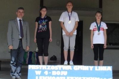 Mistrzostwa Gminy Linia w czwórboju lekkoatletycznym szkół podstawowych i gimnazjalnych 14-15.06.2012r.