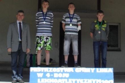 Mistrzostwa Gminy Linia w czwórboju lekkoatletycznym szkół podstawowych i gimnazjalnych 14-15.06.2012r.