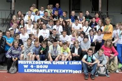 Mistrzostwa Gminy Linia w czwórboju lekkoatletycznym szkół podstawowych i gimnazjalnych 14-15.06.2012r.