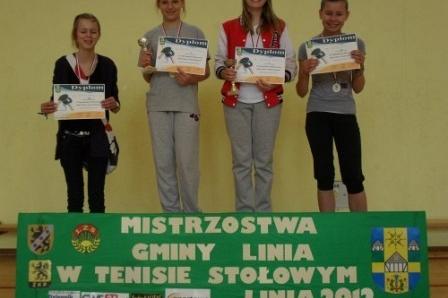VI Indywidualne i Drużynowe Mistrzostwa Gminy Linia w Tenisie Stołowym 27-28.10.2012r.