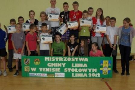 VI Indywidualne i Drużynowe Mistrzostwa Gminy Linia w Tenisie Stołowym 27-28.10.2012r.