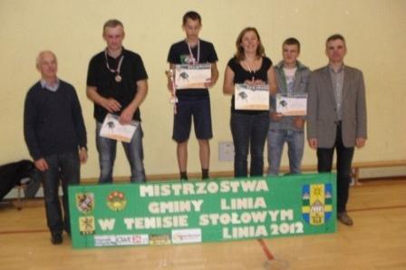 VI Indywidualne i Drużynowe Mistrzostwa Gminy Linia w Tenisie Stołowym 27-28.10.2012r.