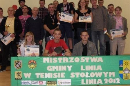 VI Indywidualne i Drużynowe Mistrzostwa Gminy Linia w Tenisie Stołowym 27-28.10.2012r.