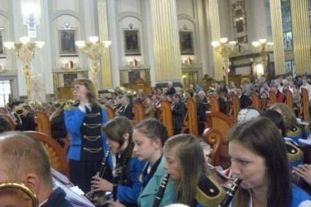 Gminna Orkiestra Dęta z Lini na V Ogólnopolskim Zlocie Chórów i Orkiestr w Licheniu 25.05.2013r.
