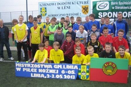 Mistrzostwa Gminy Linia w Piłce Nożnej 6-cio osobowej 03.05.2013r.