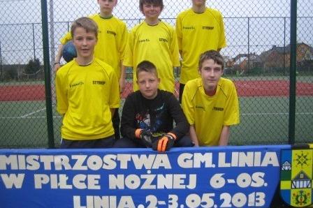 Mistrzostwa Gminy Linia w Piłce Nożnej 6-cio osobowej 03.05.2013r.