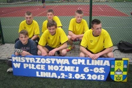Mistrzostwa Gminy Linia w Piłce Nożnej 6-cio osobowej 03.05.2013r.