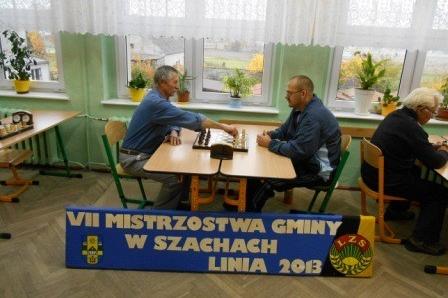 VII Mistrzostwa Gminy Linia w Szachach 13.10.2013r.