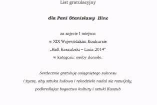 Podsumowanie i otwarcie wystawy Haft Kaszubski - Linia 2014 10.06.2014r.