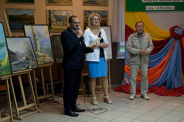 Wernisaż prac malarskich w Gminnym Domu Kultury w Lini