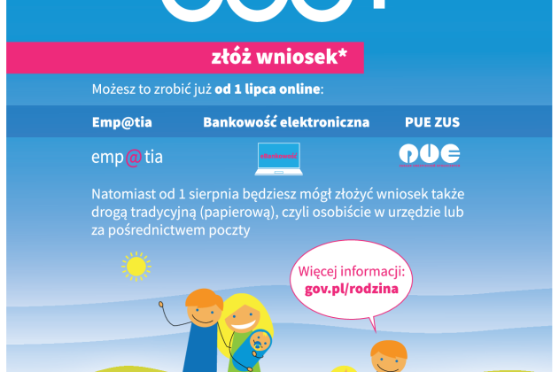 300+, 500+  od 1 lipca ruszają wnioski online.