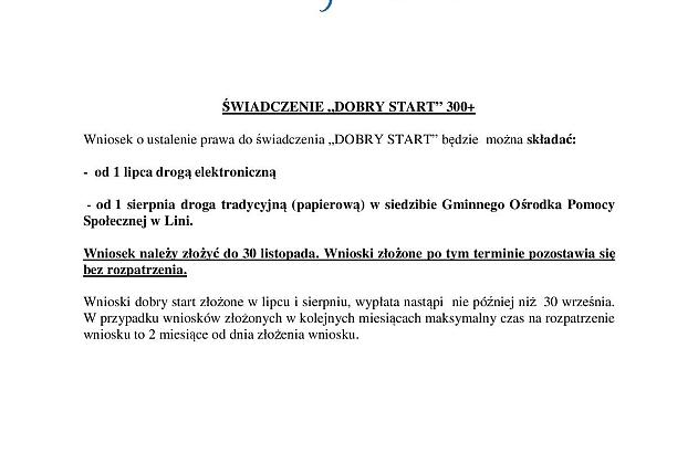 Ogłoszenie GOPS Linia