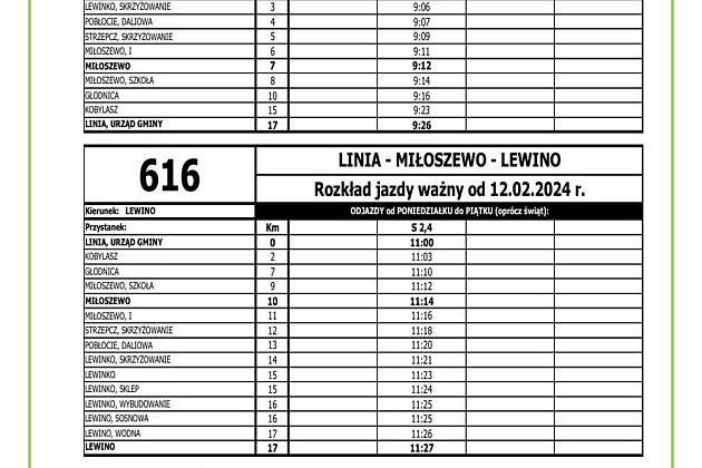 Nowe połączenia autobusowe na terenie Gminy Linia