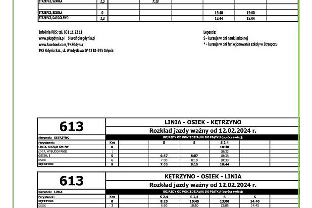 Nowe połączenia autobusowe na terenie Gminy Linia